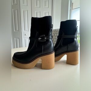 Sam Edelman Women's Sidney Platform Sweater Sock
Boots Black Size 9